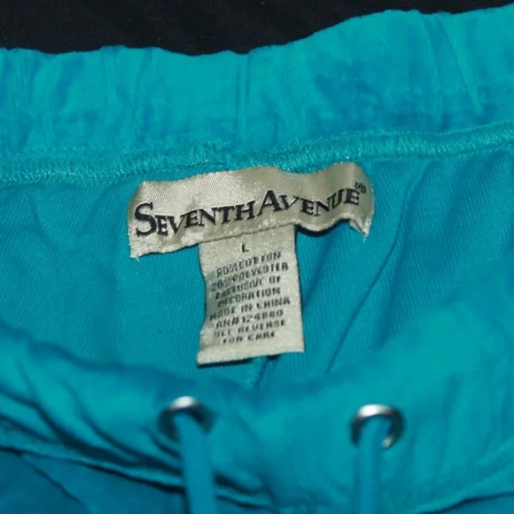 Vintage Seventh Avenue Women's Aqua Turquoise Sweatpants Size Large - Picture 2 of 14